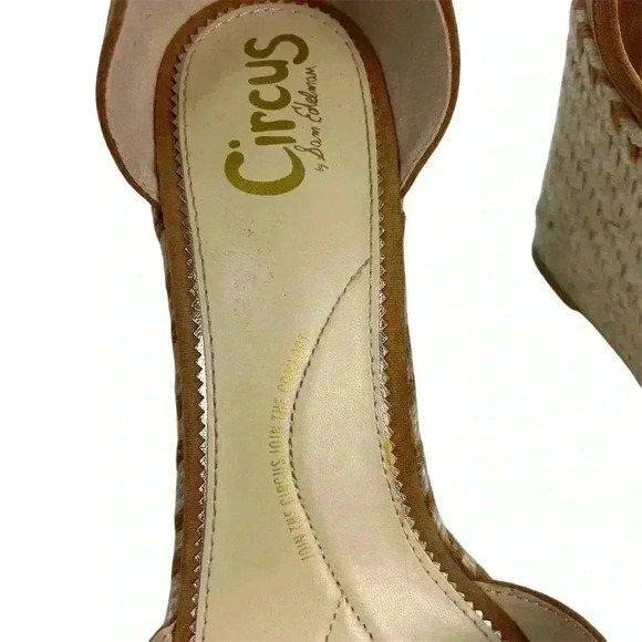 Circus by Sam Edelman Espadrille Sandals Brown Criss-Cross Ankle Size 8.5 - Picture 11 of 14